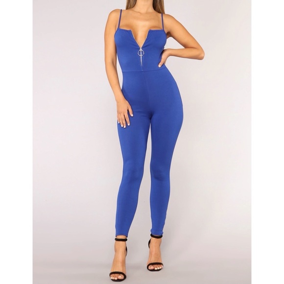 Royal Blue Jumpsuit - Picture 1 of 6
